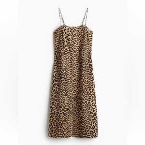 H&M Brown and Black Slip Midi Dress